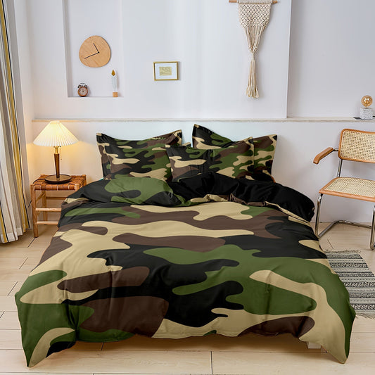 Army Green Camo Bed Sheet Set - HappyKidMart
