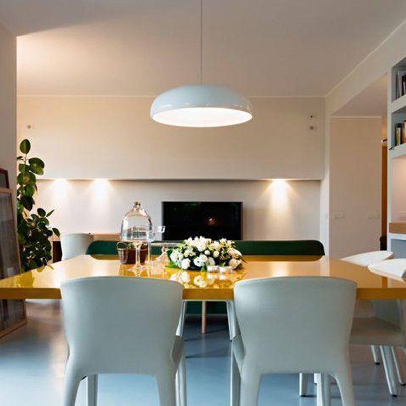 Stylish Hanging Light | Round Chrome Shade LED - HappyKidMart