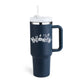 Leopard Print Thermal Coffee Mug with Lid and Straw