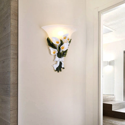 Elegant Glass Floral Wall Light - HappyKidMart