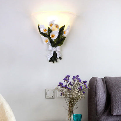 Elegant Glass Floral Wall Light