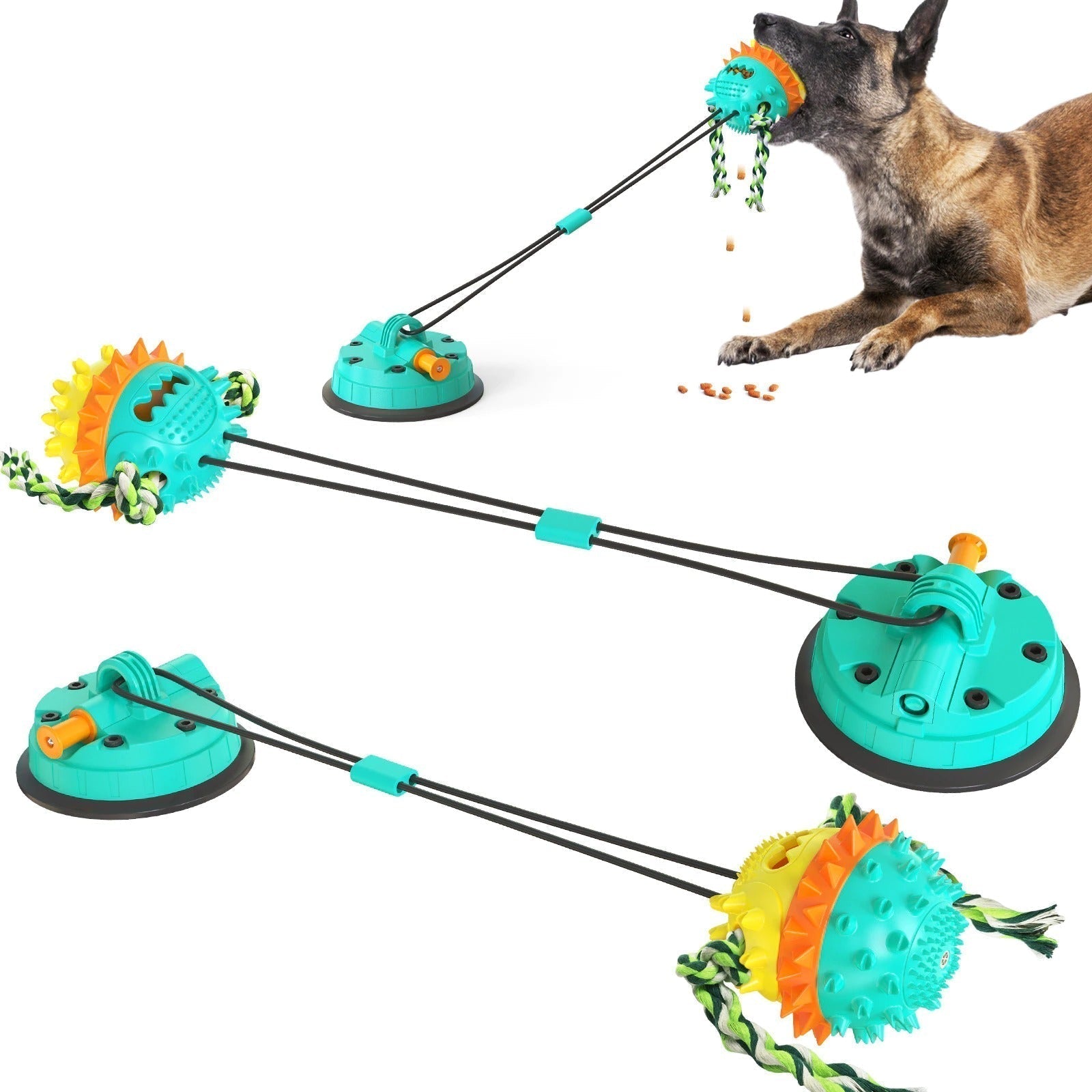 Fun Dog Suction Toy with Chew Ball - HappyKidMart