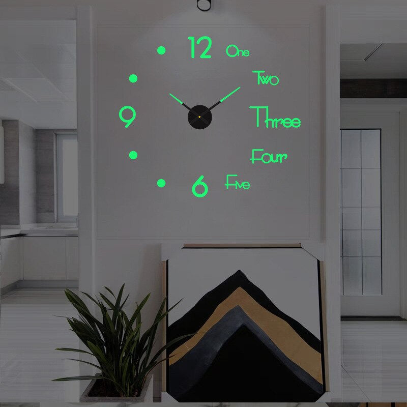 Stylish Wall Clock with 3D Number Display