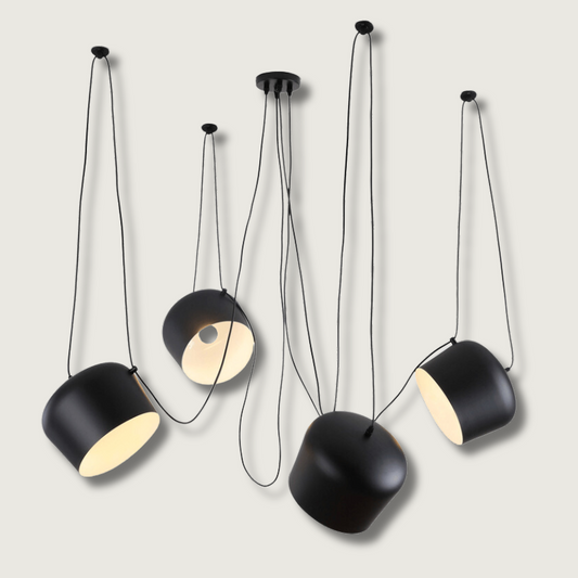 Stylish Hanging Light | Adjustable Dark Metal Shade - HappyKidMart