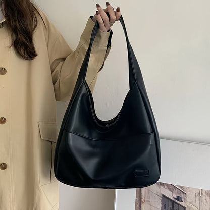 Luxury Black Leather Tote Bag