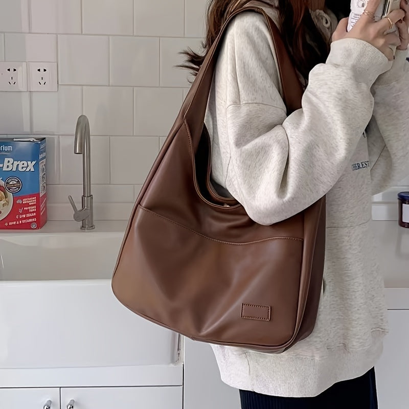 Luxury Black Leather Tote Bag