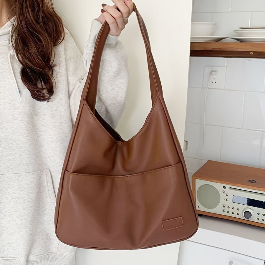 Luxury Black Leather Tote Bag