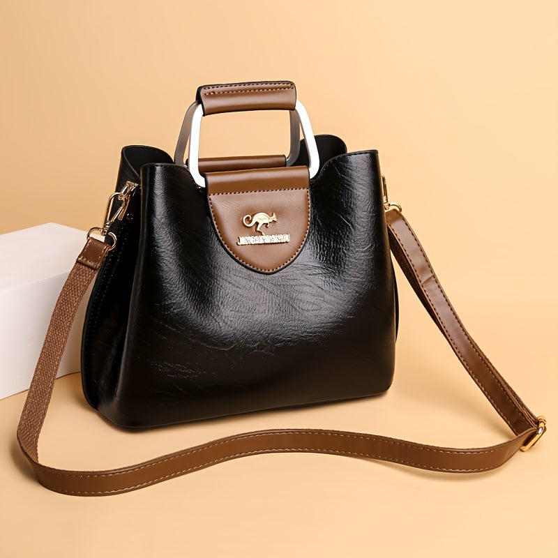 Luxury Brown Black Shoulder Bag