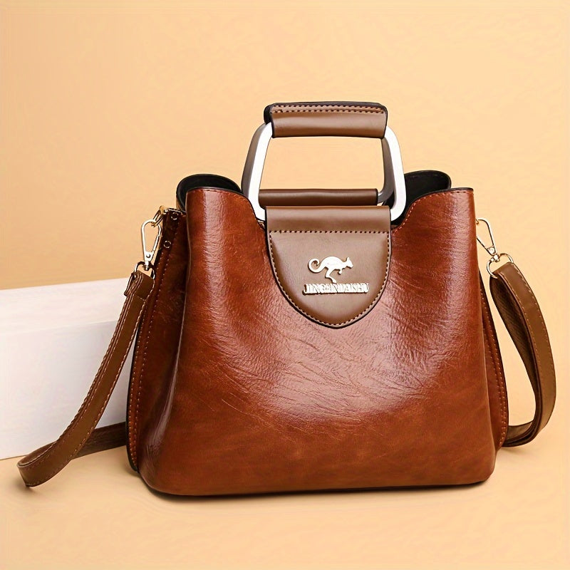 Luxury Brown Black Shoulder Bag