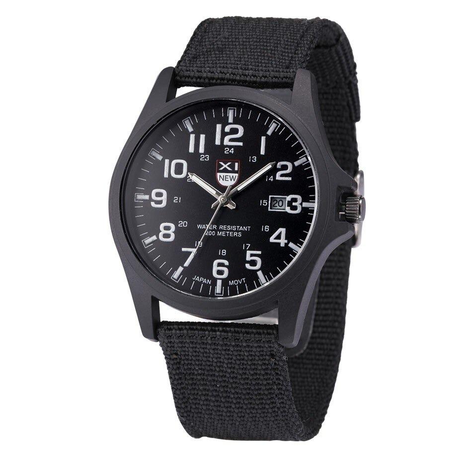 Tactical Sports Watch | Black Strap With Glow Dial - HappyKidMart