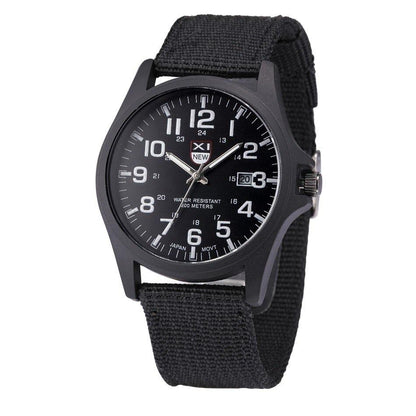 Tactical Sports Watch | Black Strap With Glow Dial - HappyKidMart