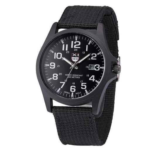Tactical Sports Watch | Black Strap With Glow Dial - HappyKidMart