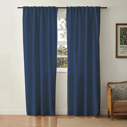Sheer White Cotton Drapes | Light Blocking Window Curtains