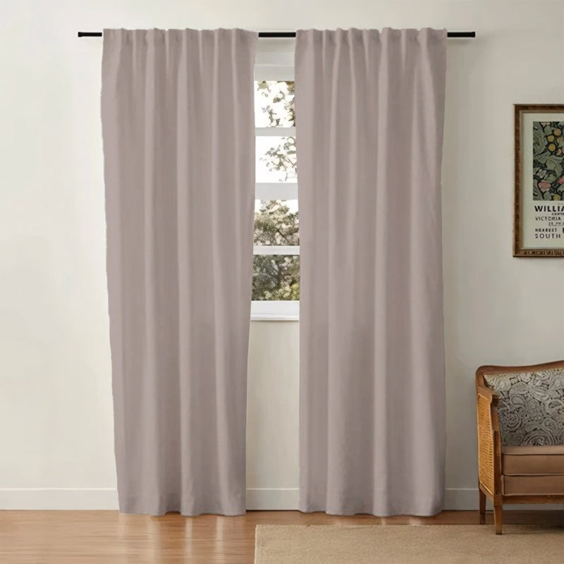Sheer White Cotton Drapes | Light Blocking Window Curtains