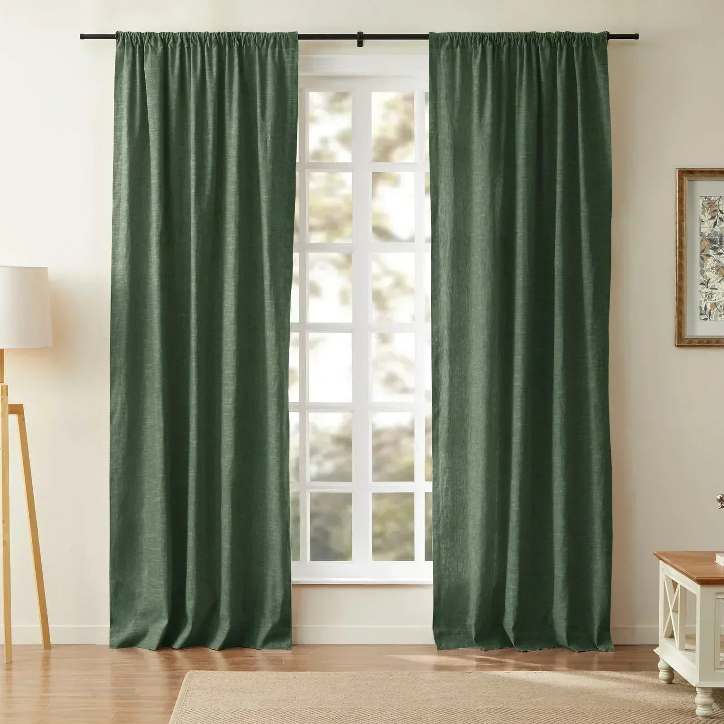 Sheer White Cotton Drapes | Light Blocking Window Curtains