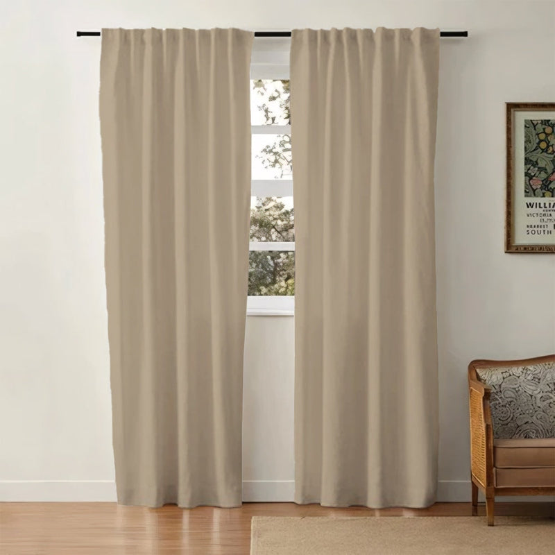 Sheer White Cotton Drapes | Light Blocking Window Curtains