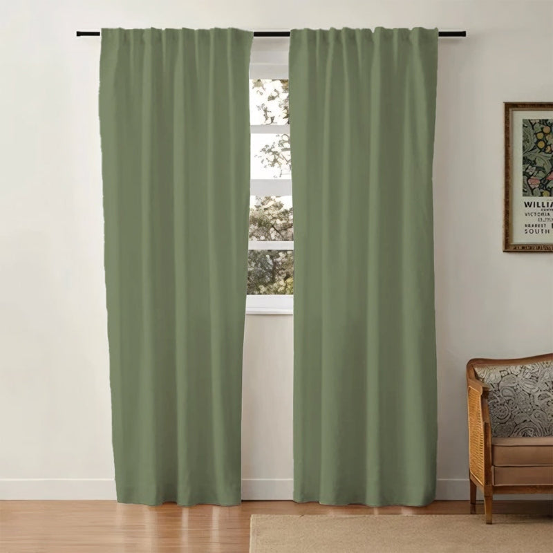 Sheer White Cotton Drapes | Light Blocking Window Curtains