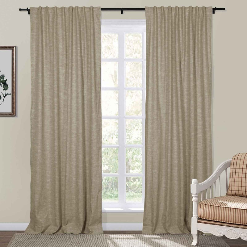 Sheer White Cotton Drapes | Light Blocking Window Curtains