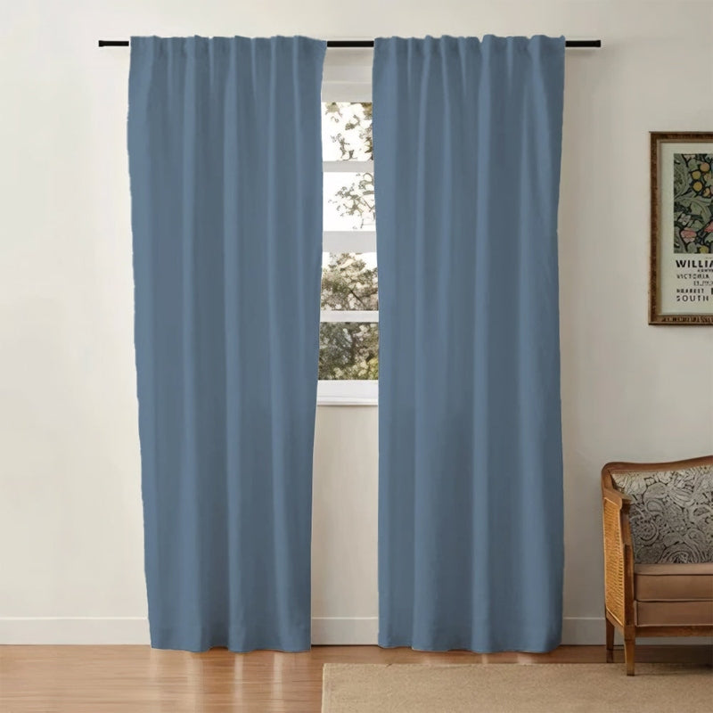 Sheer White Cotton Drapes | Light Blocking Window Curtains