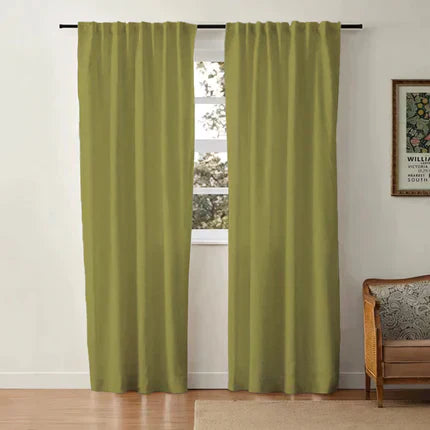 Sheer White Cotton Drapes | Light Blocking Window Curtains