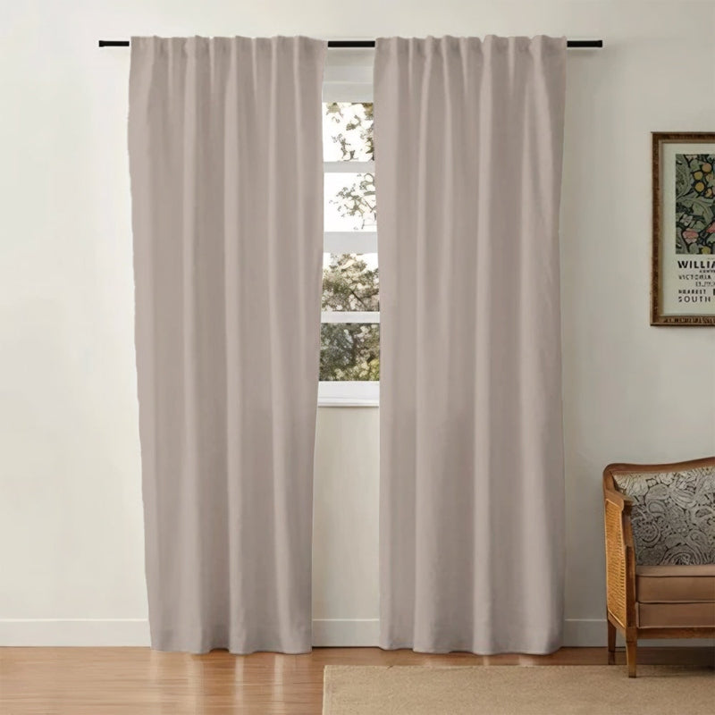 Sheer White Cotton Drapes | Light Blocking Window Curtains