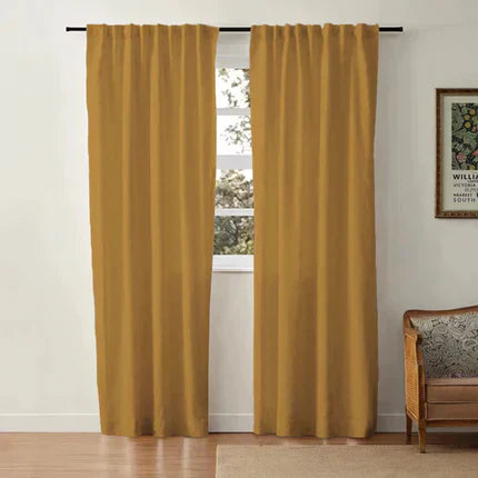 Sheer White Cotton Drapes | Light Blocking Window Curtains