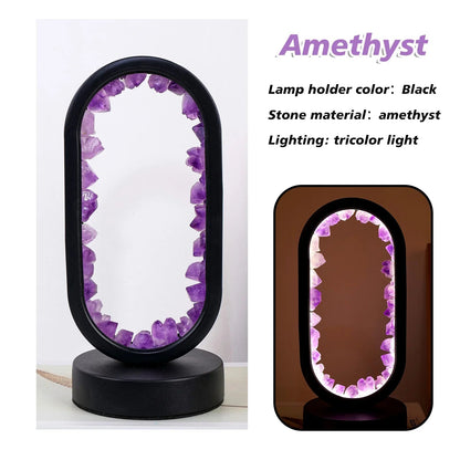 Elegant Glass Oval Desk Light Lamp