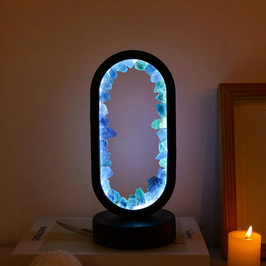Elegant Glass Oval Desk Light Lamp - HappyKidMart