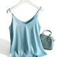 Luxury Silk Vest Top V Neck Sleeveless - HappyKidMart