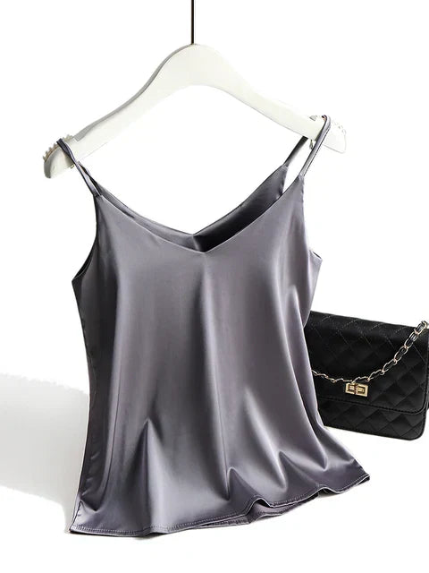 Luxury Silk Vest Top V Neck Sleeveless
