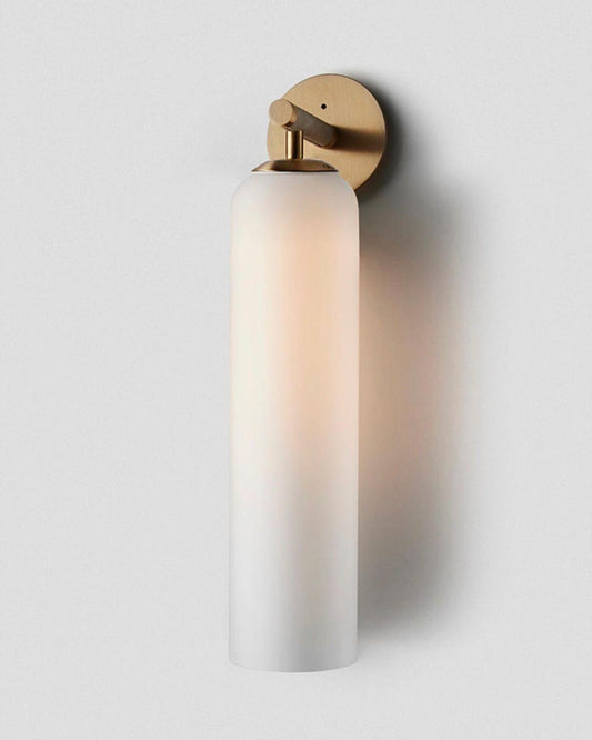 Elegant Glass Wall Light | Round Soft Shade with Metal Base - HappyKidMart