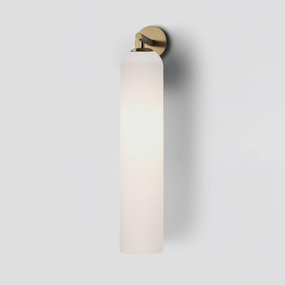Elegant Glass Wall Light | Round Soft Shade with Metal Base