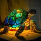 Colorful Mosaic Wolf Table Lamp