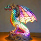 Colorful Mosaic Wolf Table Lamp