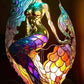 Colorful Mosaic Wolf Table Lamp