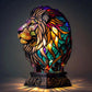 Colorful Mosaic Wolf Table Lamp