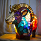 Colorful Mosaic Wolf Table Lamp
