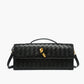 Stylish Red Woven Leather Purse