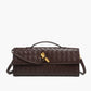 Stylish Red Woven Leather Purse