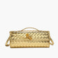 Stylish Red Woven Leather Purse