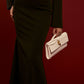 Stylish Red Woven Leather Purse