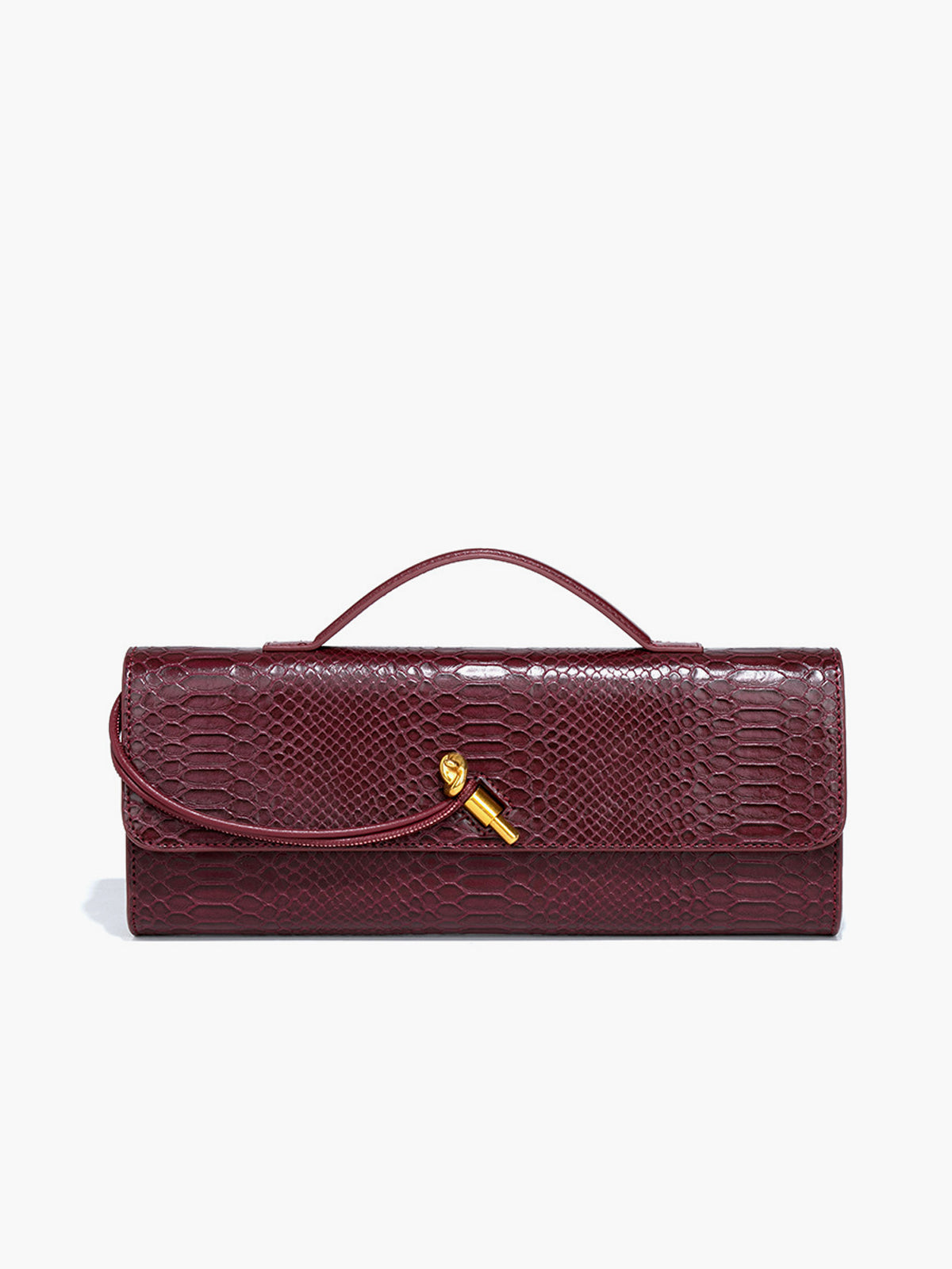 Luxury Alligator Pattern Clutch Purse | Red Strap Design - HappyKidMart