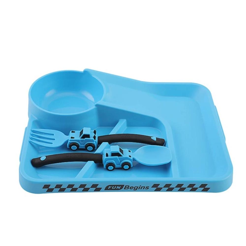 Baby Car Design Feeding Set-Spoon Fork Racing Tableware