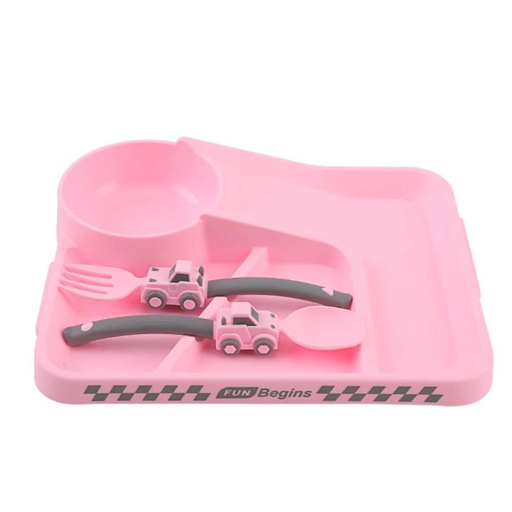 Baby Car Design Feeding Set-Spoon Fork Racing Tableware