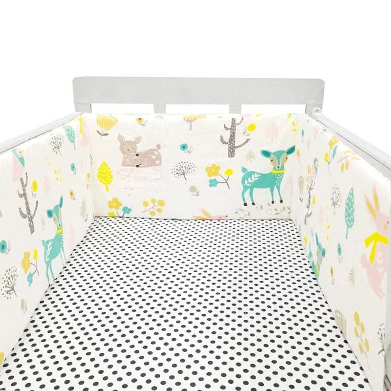 Printed Cotton Baby Cot Bumper for Bed Protection Accessories