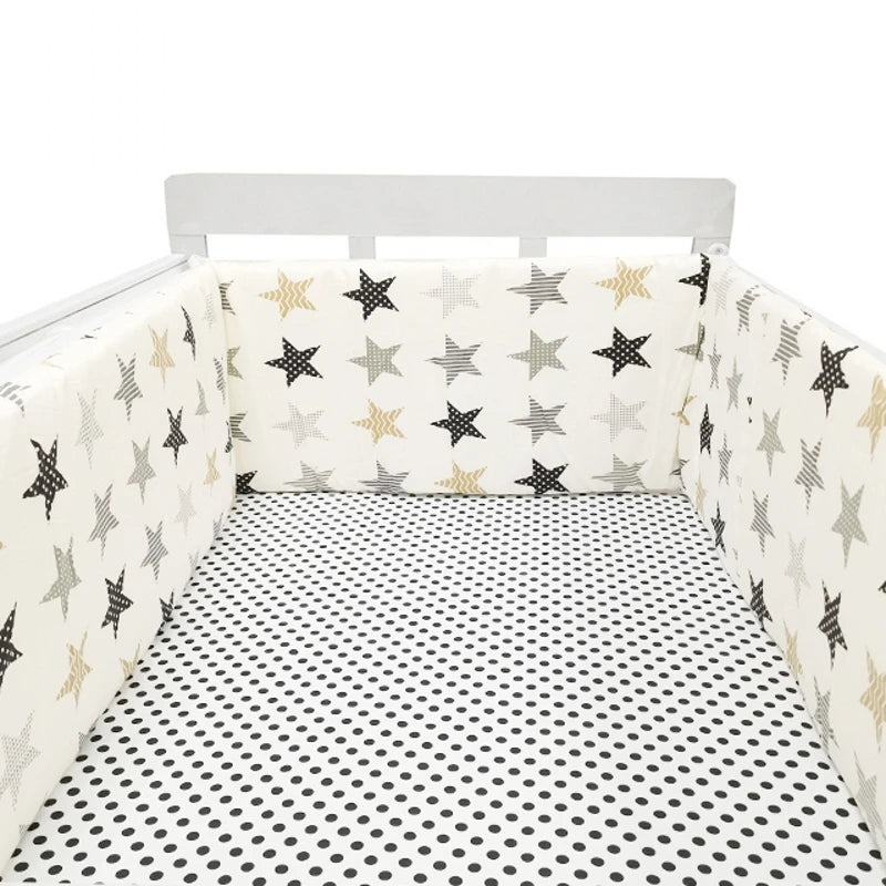 Printed Cotton Baby Cot Bumper for Bed Protection Accessories