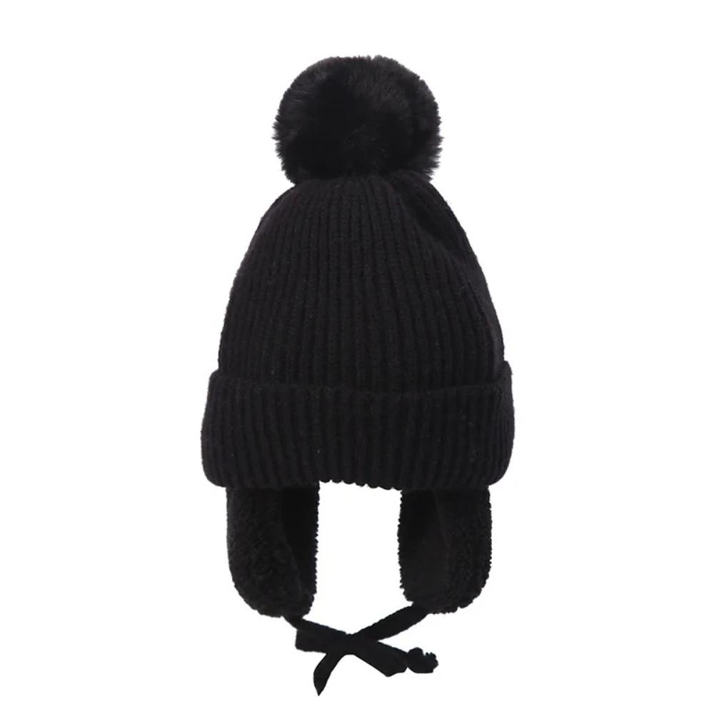 Baby Big Pompom Beanie with Earflap