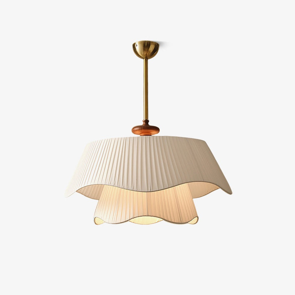 Stylish Hanging Light | Soft Folded Double Shade - HappyKidMart