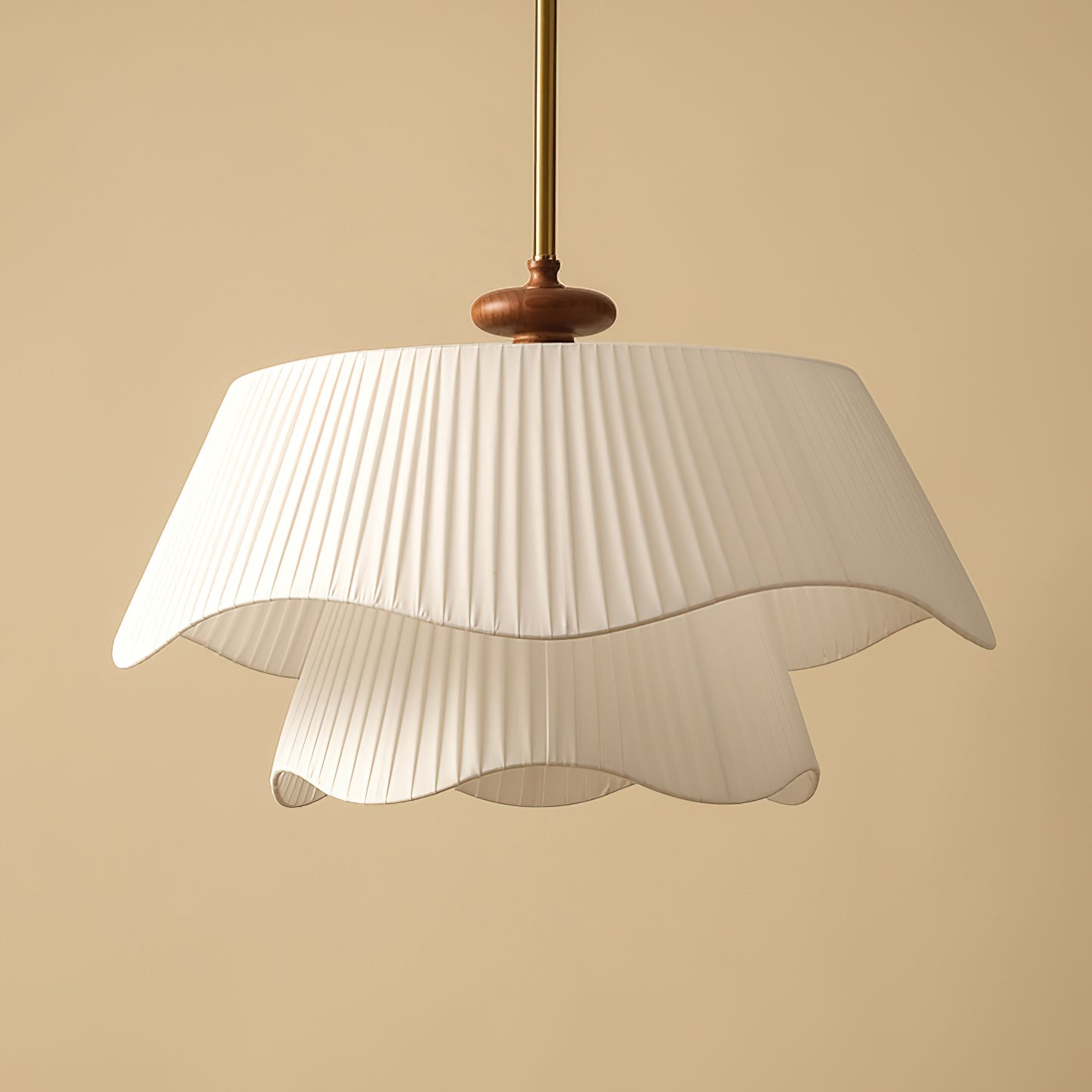 Stylish Hanging Light | Soft Folded Double Shade