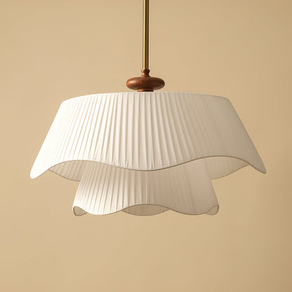 Stylish Hanging Light | Soft Folded Double Shade